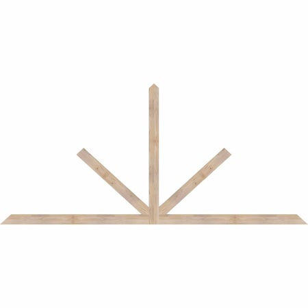 Ekena Millwork Saratoga Smooth Timber Gable Bracket, Douglas Fir, 108"W x 49"H x 1 1/2"D x 3 1/2"F, 11/12 Pitch GBW108X49X0204SAR00SDF